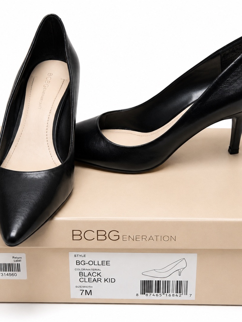 BCBGeneration Black Classic Pointed-Toe Pumps